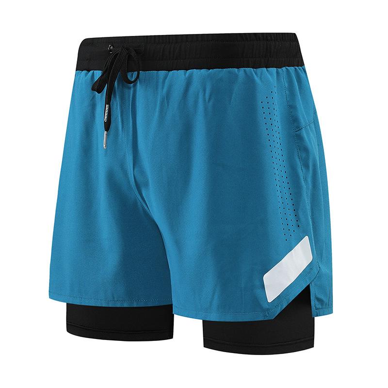 Men's Double-Layer Quick-Dry Running Shorts with Phone Pocket