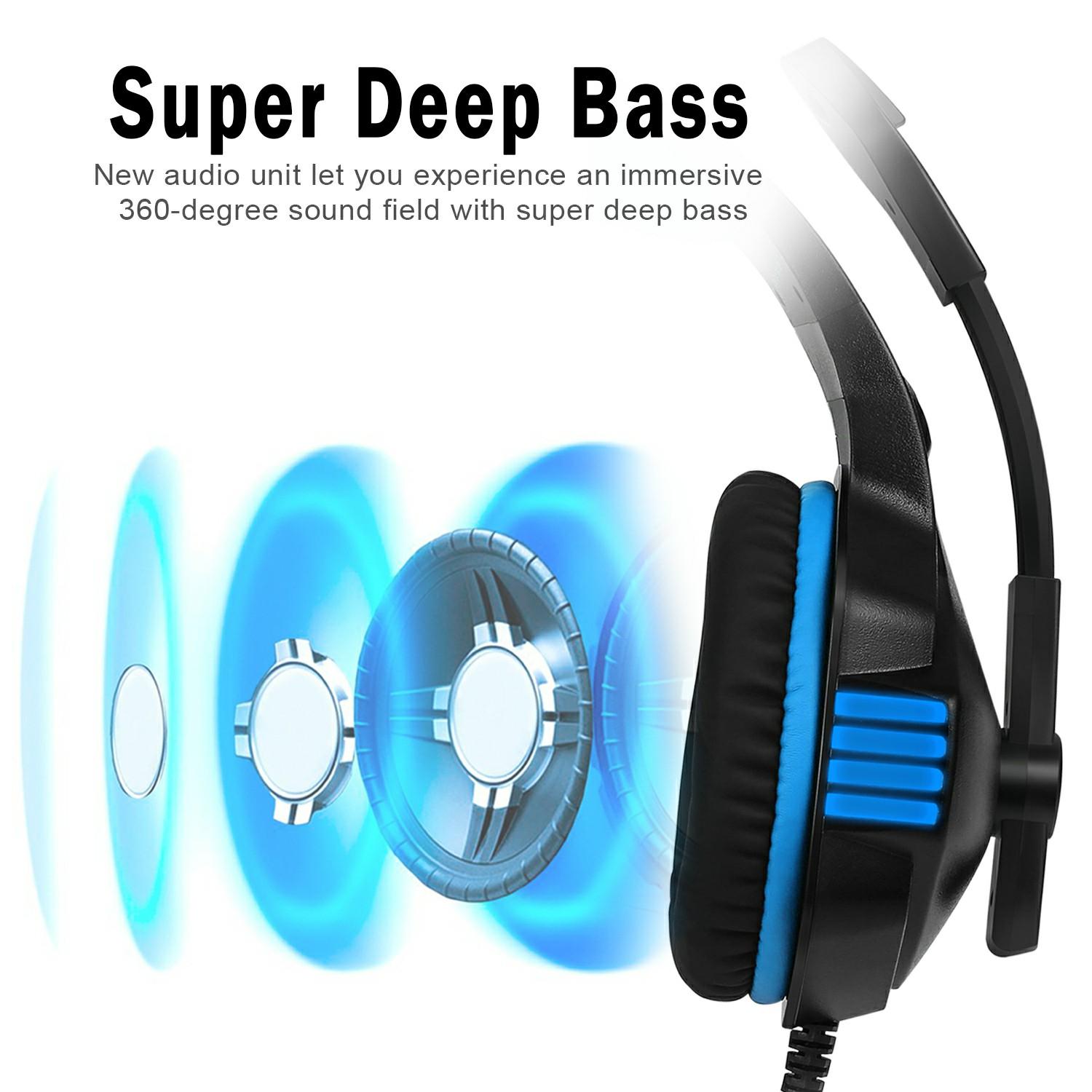

V3 Head-mounted Earphones RGB Light Wired PC Gaming Headset,USB+3.5mm+4Pin A