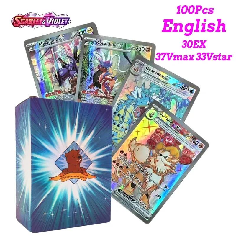 60-100Pcs New English French Spanish Pokemon Cards GX MEGA EX TAG TEAM Vstar Game Battle Card Hot Sale Collection Card Kids Children Gift Present