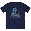 Def Leppard Triangle Logo Slim Fit T-shirt Large Navy Unisex T-Shirt