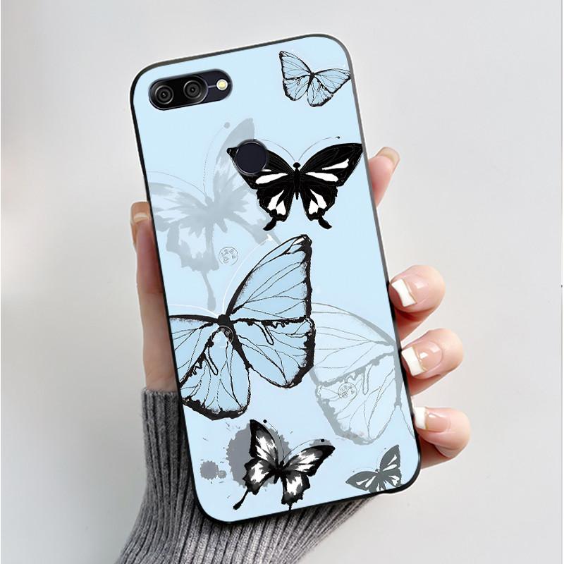 For Asus Zenfone Max Plus M1 ZB570TL X018 Case Fashion Butterfly Flowers Soft Black Silicone Cover For Asus Max Plus M1 Bumper