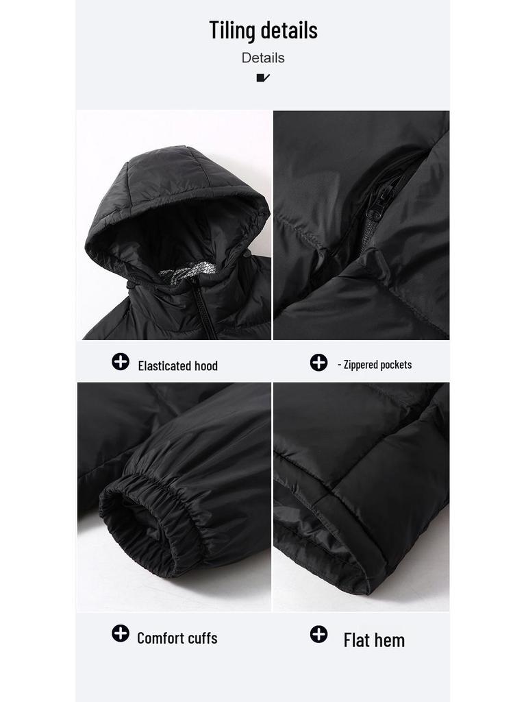 2025 Unisex Winter Thick Hooded Down Jacket, Warm Short Casual Puffer Outerwear for Couples