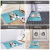 Custom Happy Bearded Collie Dog Doormat Mat Anti-Slip Pet Animal Bath Kitchen Bedroom Rug Carpet 40*60cm