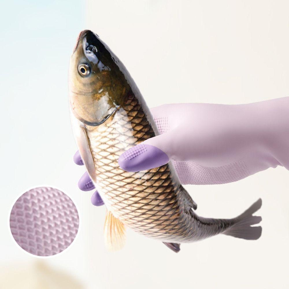 Waterproof Rubber Latex Gloves Thickened Housework Glove New Cuffs Dishwashing Gloves
