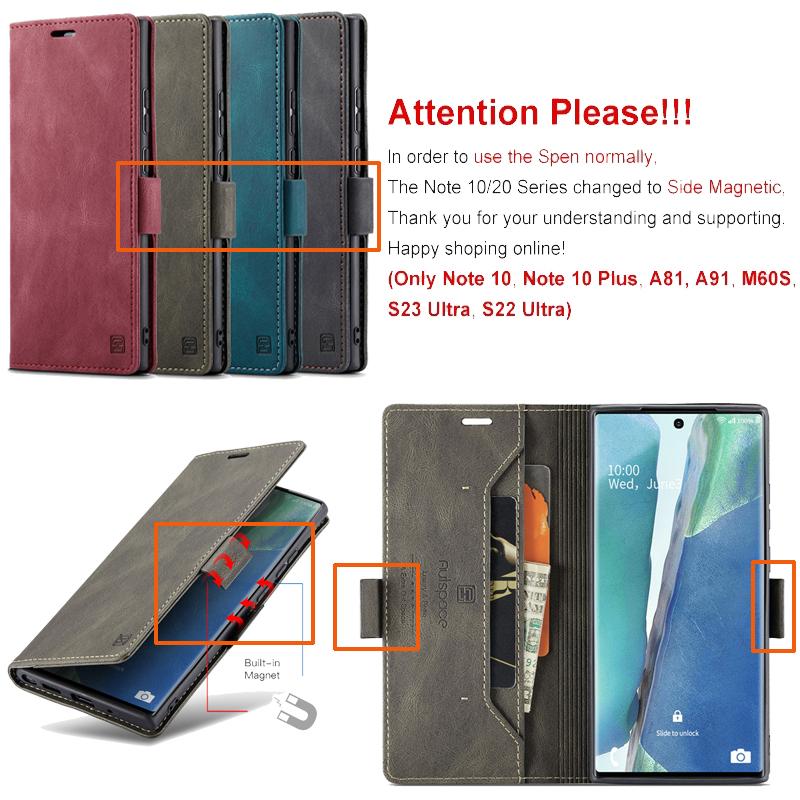 Magnetic Leather Phone Case For Samsung Galaxy S26 S25 Edge S24 Plus S23 S22 S21 Ultra S20 FE Note 20 Flip Wallet Card Cover Bag
