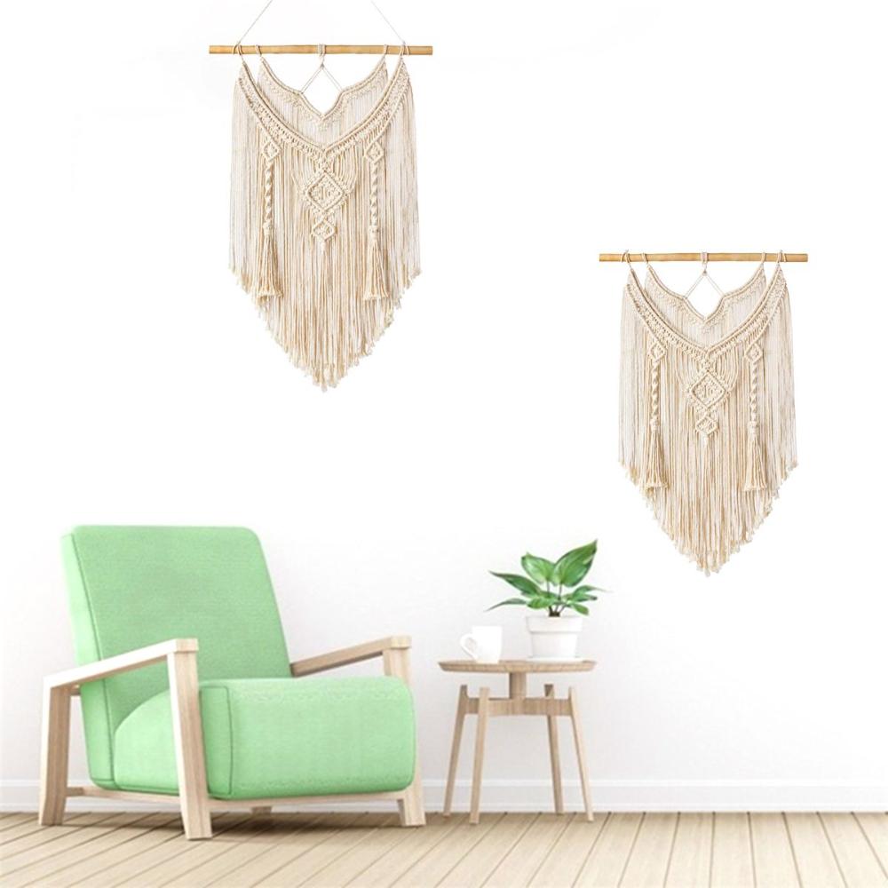Cotton Rope Tassel Home Decoration Woven Boho Bohemian Blanket Tapestry Macrame Wall Hanging