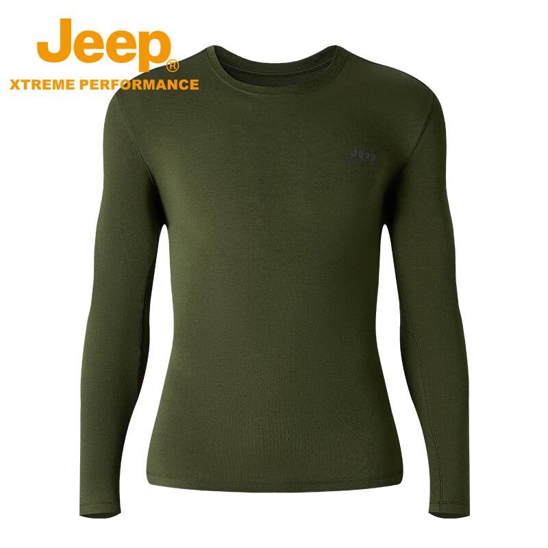 Jeep Men's Outdoor Warm Breathable Long-Sleeve T-Shirt