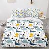 Printed Dinosaur Cartoon Quilt Set Three-Piece Digital Printing Home Textile Kit Home Textile