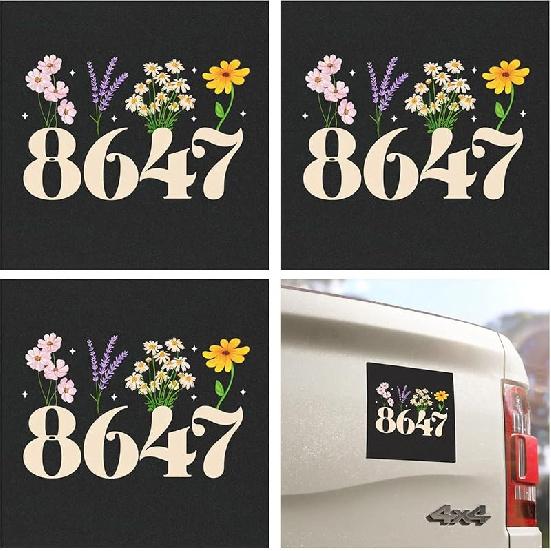 

[5 x5 ] 8647 Автомобильные магнитные наклейки, Магнитные наклейки на бампер автомобиля «Не мой президент», Тикеры 47-го президента, Политические автомобильные наклейки, Смешные политические 3pcs