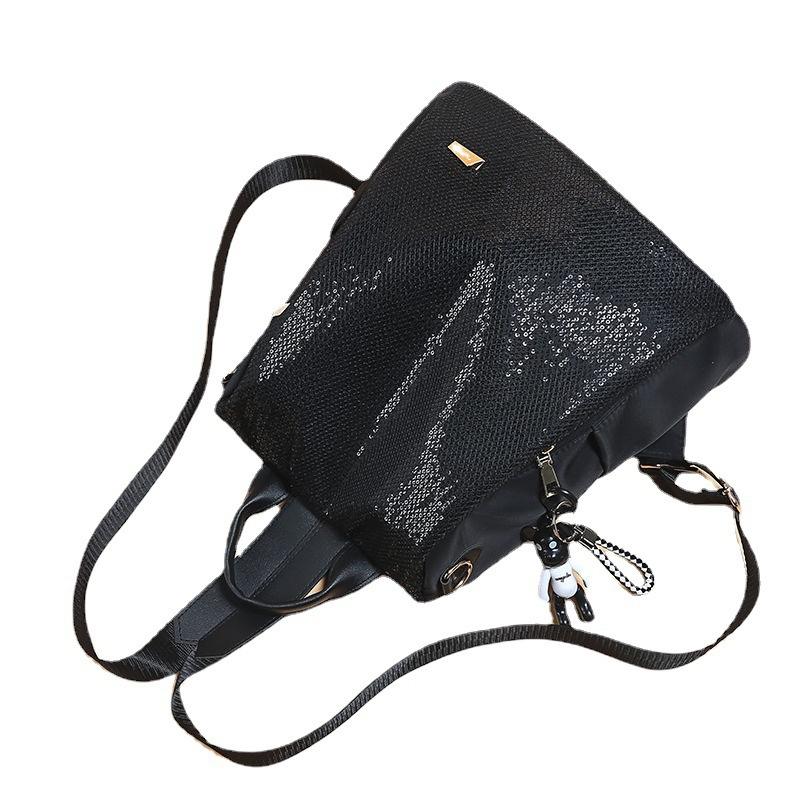 Ui Sequined Backpack Women's New Internet Celebrity Anti-theft Schoolbag Women's Korean Version of Oxford Cloth Travel Backpack Women's Large Capacity