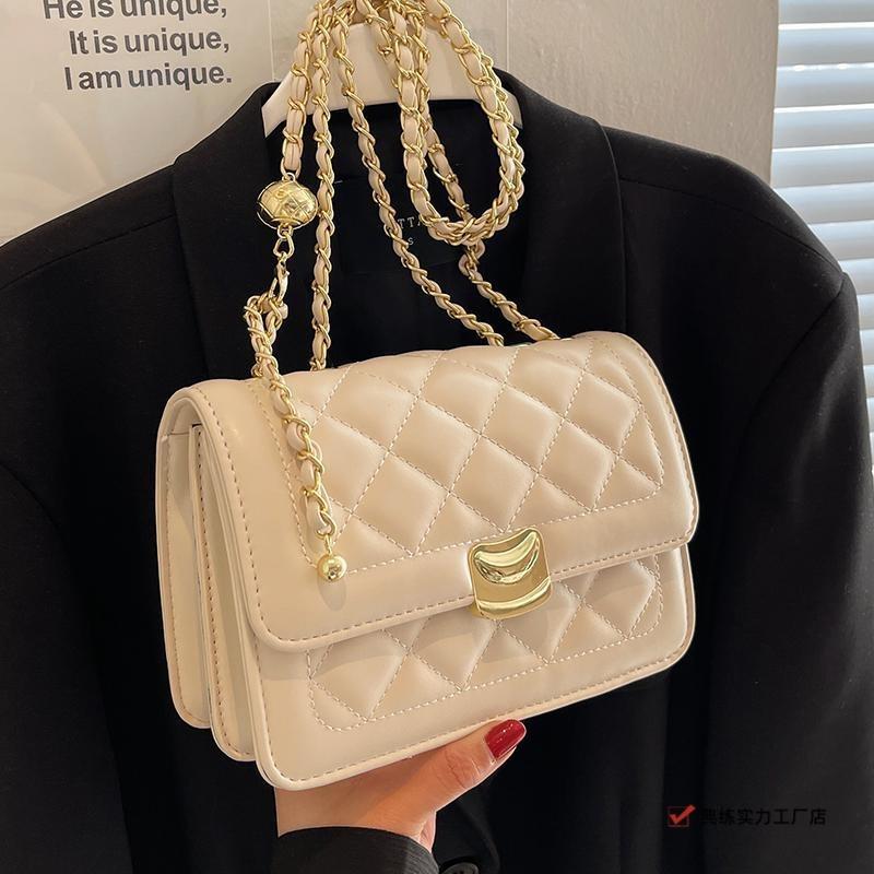 High-end Small Bags, Women's Bags, New Models, Popular Niche Versatile Diamond Chain Bags This Year, Popular Messenger Bags