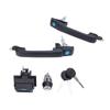 5 Pieces Set Car Exterior Door Handle with Key and Tailgate Lock 1H0837207B for Cabrio 1995 to 1998