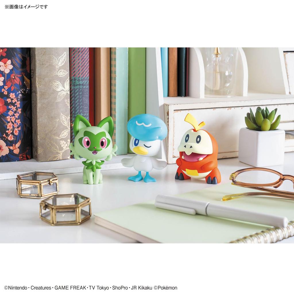 BANDAI SPIRITS Plastic Model Collection Quick and Hogtail Plastic Model Pokémon 18+19+20 Meowth, Squash, Set, Color-Coded