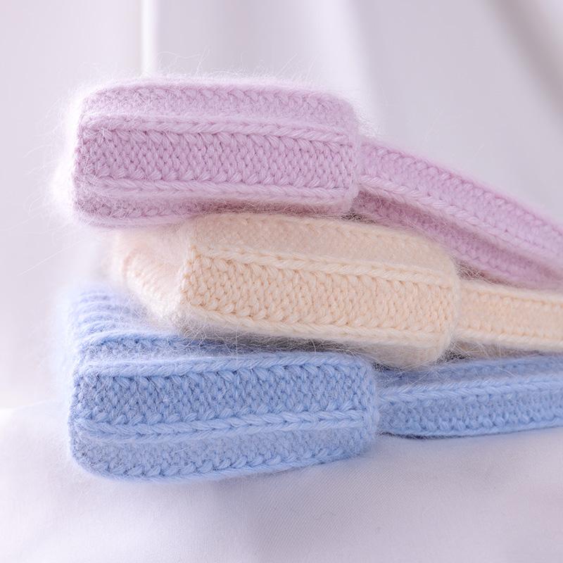 2022 kaninchen Fell Winter Hut für Frauen Mützen Weiche Warme Flauschigen Einfarbig Angora Gestrickte Hut Kaschmir Wolle Skullies Beanies