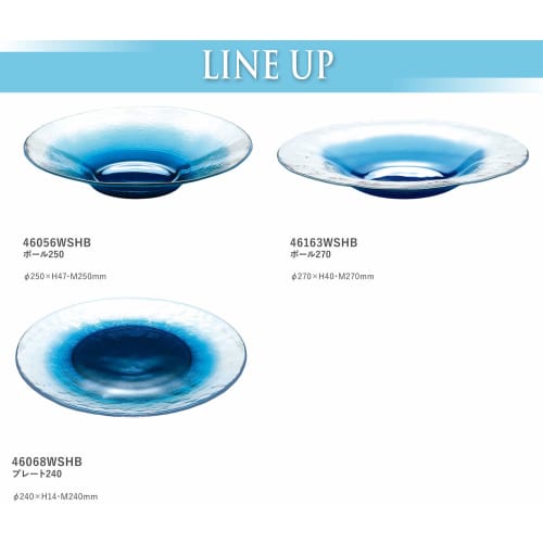 Toyo Sasaki Glass FUTAE Double Bowl 270cm, Made In Japan, Large Round Plate, Glass Dish, Tableware, 46163WSHB