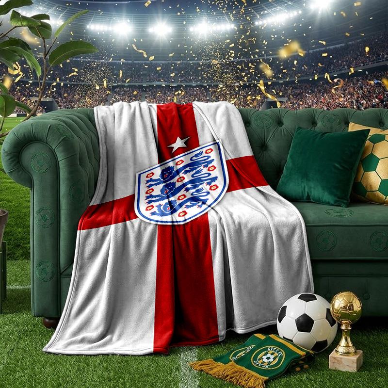 EnglFootball Crest Blanket Lightweight Ideal Bedding Blanket Perfect for Travel, Camping, Living Rooms, Offices, Sofas, Fan Christmas gift