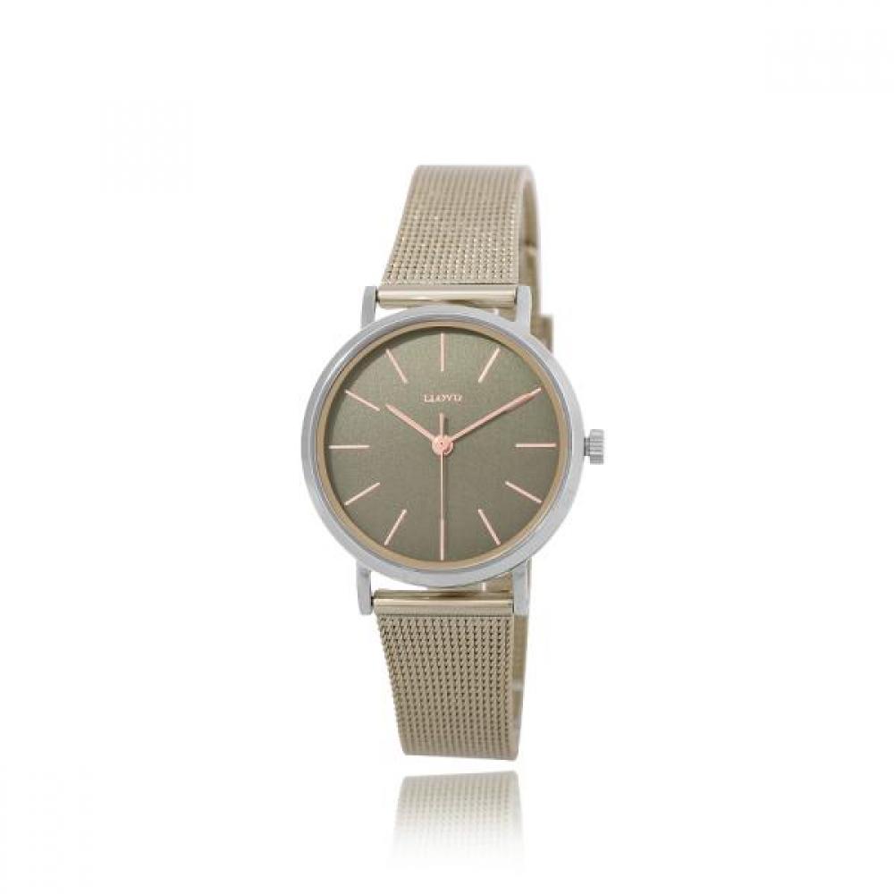

Часы LLOYD Lmate Signature с сеткой цвета золотистого цвета хаки LL2G19507MSI