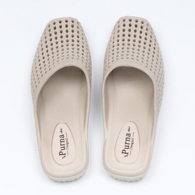 Melting Brown Women Summer Slippers Low Heels Office Mules