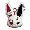 Bag Charm Gothic Black Bunny Plush Keychain Kawaii Rabbit Pendant Purse Accessory Backpack Hanging Decor
