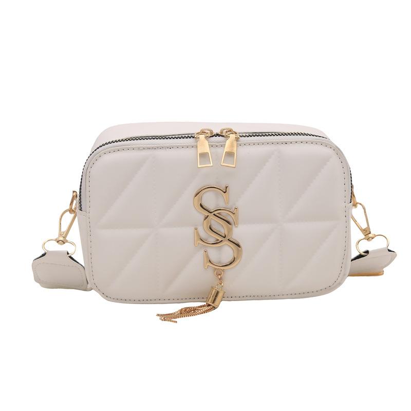 Fashion Small Square Bag Versatile Shoulder Bag Foreign Style Texture Pu Women'S Bag Foreign Gas Pressure Shell Hardware Messenger Bag