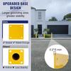 Safety Bollard Safety Barrier Bollard 4-1/2" OD 36" Height Yellow Powder Coat Pipe Steel Safety Barrier with 4 Free Anchor Bolts for Traffic-Sensitive