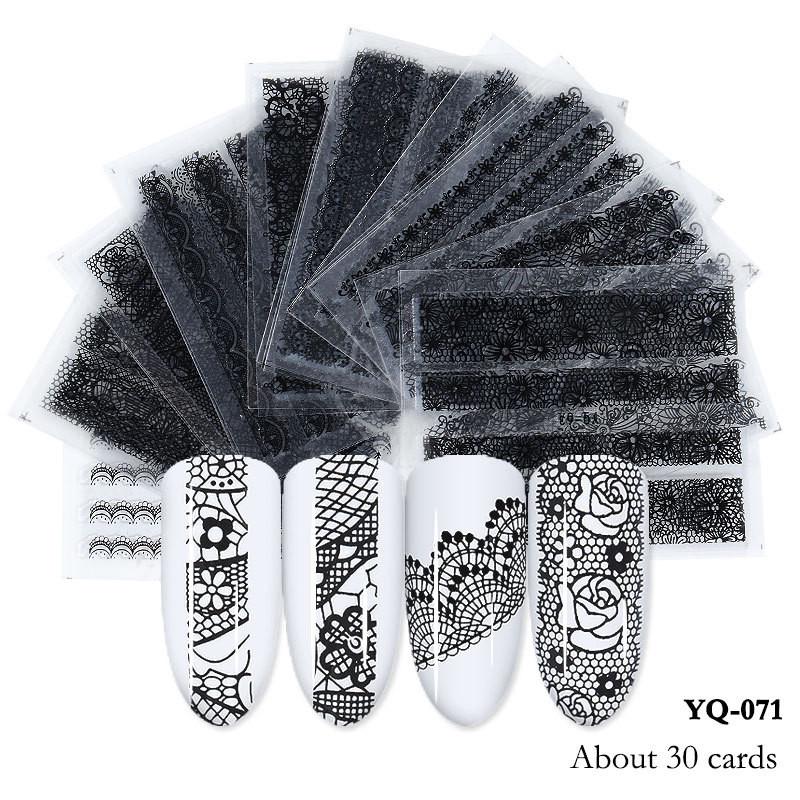 Water Transfer Sticker Decals Flower Leaf Summer DIY Manicure Decor