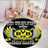 1 buc. covor rotund Design Minge de Fotbal Bvb Covor Rotund pentru Zonă Imprimat, Covor pentru Casă Birou, Covor Rotund pentru Scaun, Covor Decorativ Cadouri pentru Fani Cadou de Crăciun