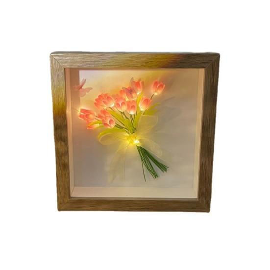 

Ночник в виде цветка тюльпана, деревянная фоторамка ручной работы, 10/13/16 цветков