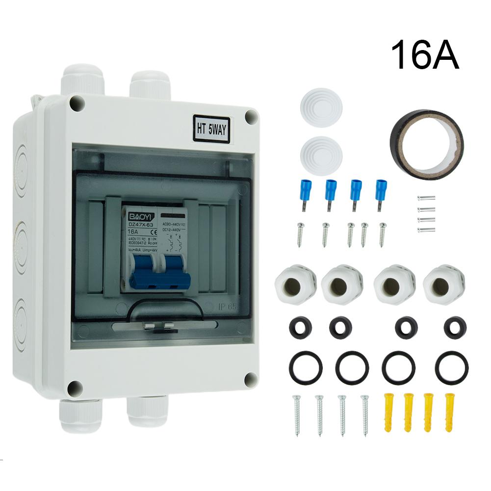 Waterproof Solar Isolator Switch Box DC440V Circuit Breaker PV Disconnect Switch for Wind/Solar/Hybrid System 6 125A Rated