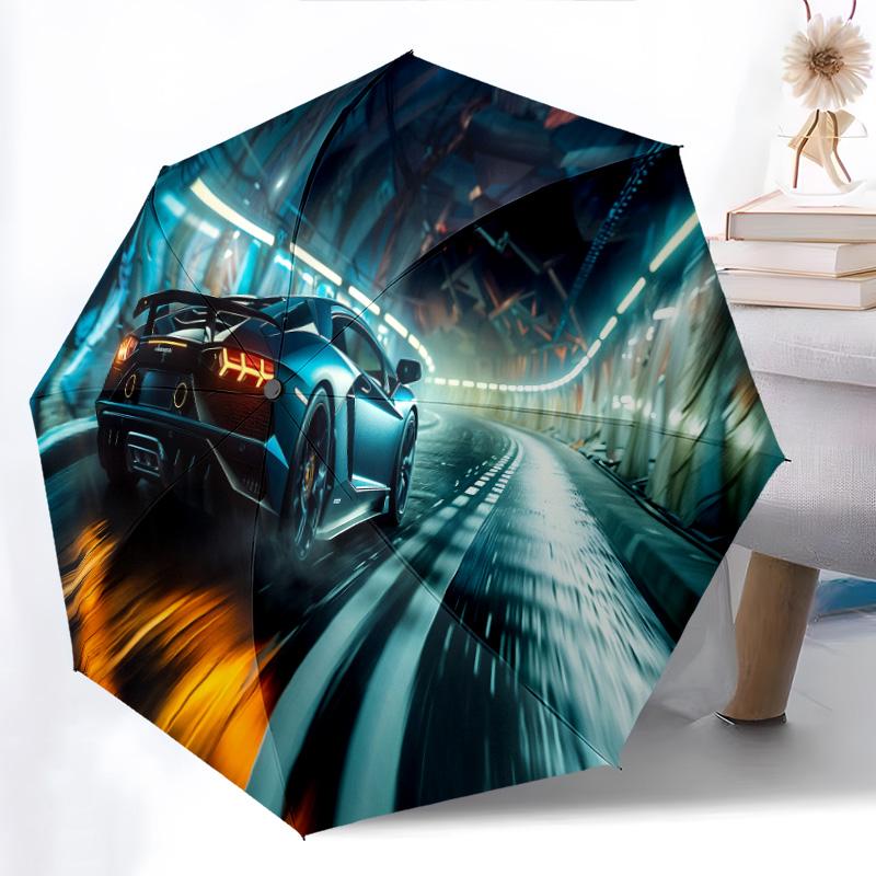 High-Performance Car Unveiled Folding umbrella Portable Suitable for all seasons Three folds outdoor light