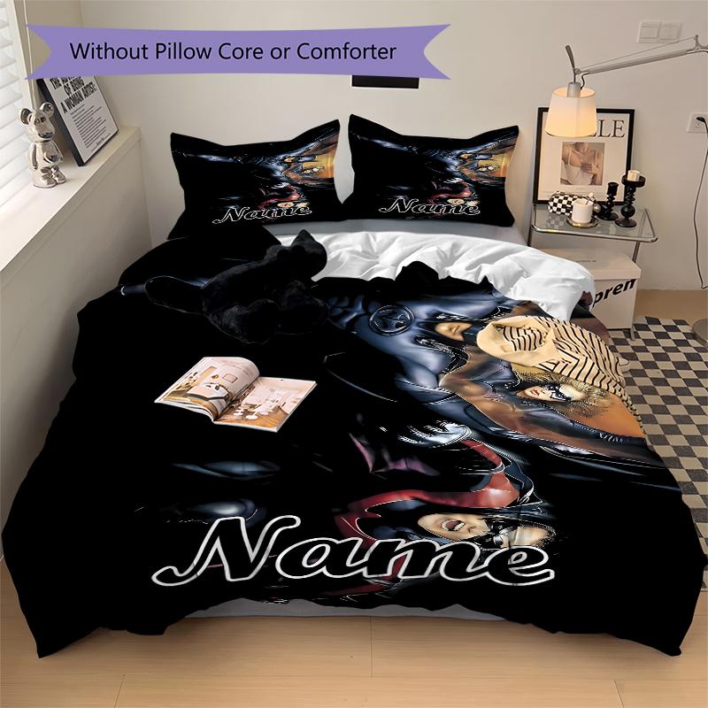 Custom Textile Superhero Compilation Bedding 3 Piece Set HD Print Duvet Cover Pillowcases for Teens Adult Bedroom Decoration