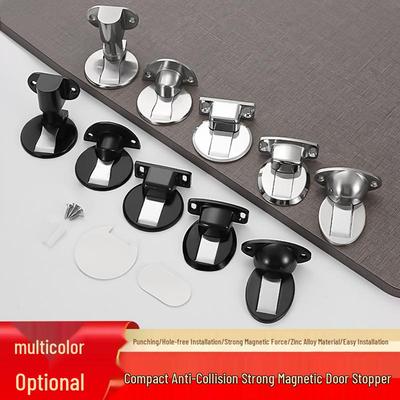 304 Edelstahl Magnetischer Türstopper, Bohrlos und Winddicht, Versteckter Zinklegierung Bodenmontage Schließer.