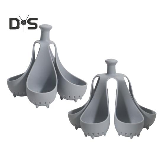 Suporte de Silicone para Cozinhar Ovos Livre de BPA Porta-Ovos para Cozinhar Aquecimento Uniforme Escorredor Secador Cesto para Cozinhar Ovos Capacidade para 4/6 Ovos Utensílio de Cozinha para Cozinhar Ovos