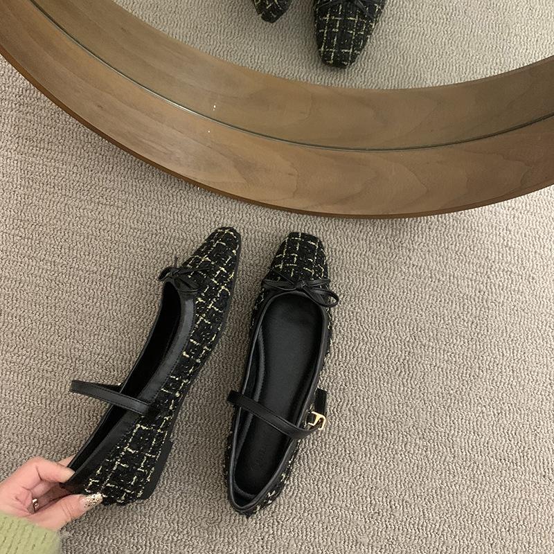 Fashion 2024 New Loafers Shoes Spring Women Buckle Soft Sole Single Shoes Women Fashion Round Toe Granny Flats Shoes