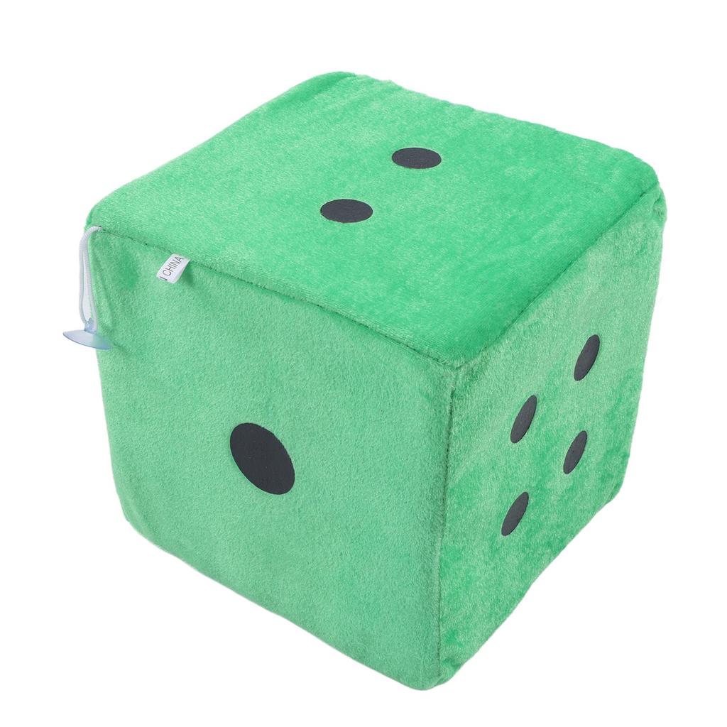 Plush Dice Toys Comfortable Stuffed Cubic Dice Toys Pillow for Home Sofa Decoration OrnamentGreen