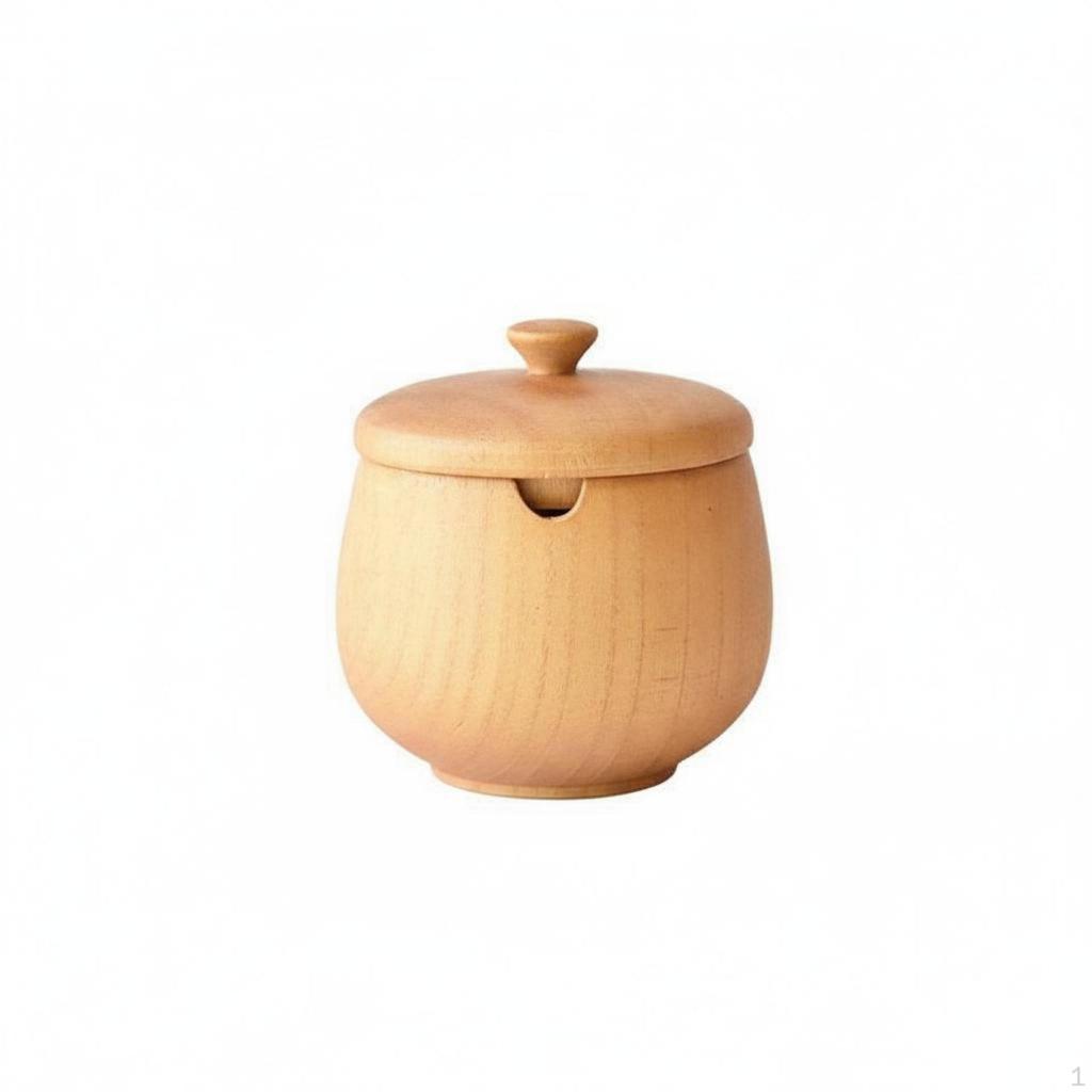 Seasoning Jar Keeps Seasonings Japanese Design Container Easy To Clean Wooden