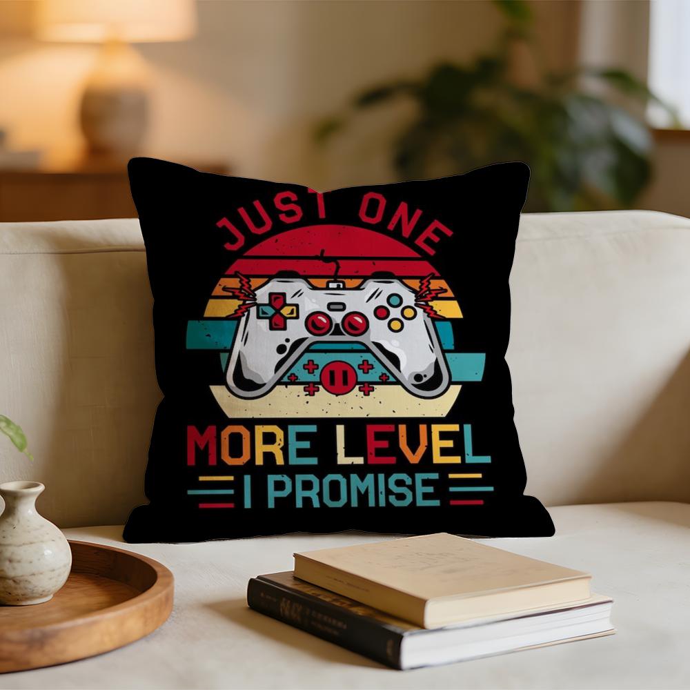 Colorful Graffiti Game Gamepad Cushion Cover Short plush pillowcase for bed sofa carwashable