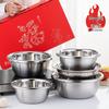 Happy Chef Auspicious Stainless Steel Mixing Bowl Gift Set