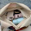 Aesthetic Canvas Toted Bag Reusable Shoulder Toted Bag for Women Casual Vacation,Shopping,Work,Gym Ethnic Style Cloth Bag