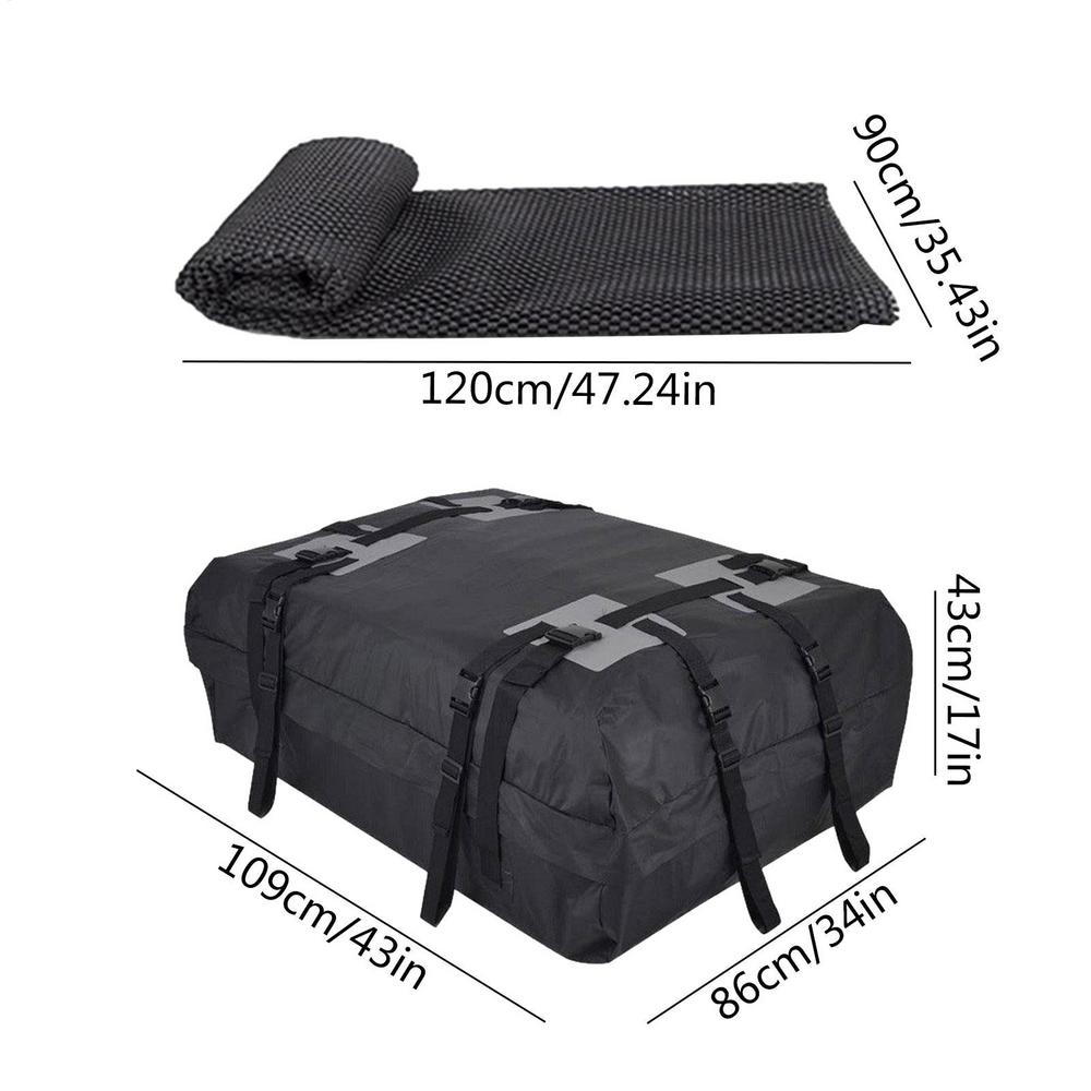Rooftop Cargo Carrier Car Rooftop Cargo Carrier Bag With 15 Cubic Feet Capacity 600D Oxford Cloth Waterproof Soft Car Roof Bag