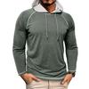 Men's Hooded Pullover Long Sleeved T-shirt Sports Top