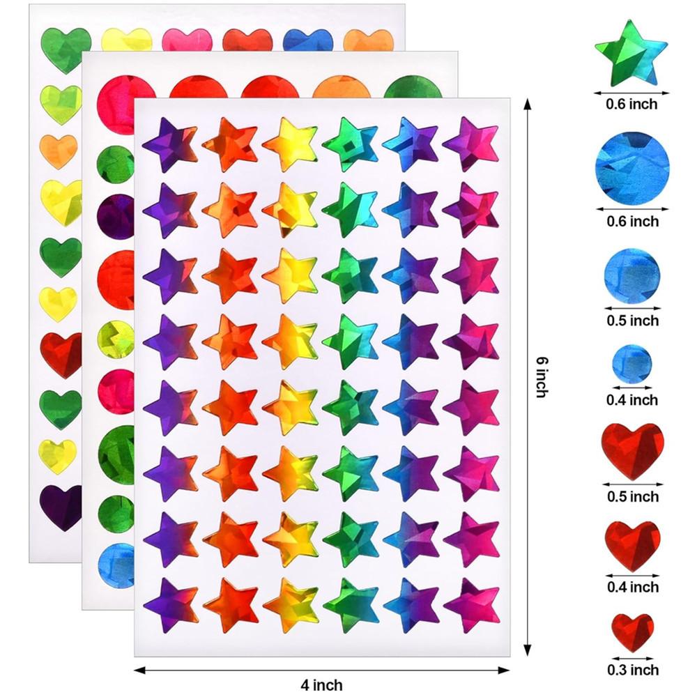 1710pcs 30 Sheets Love Star Stickers for Kids Reward Small Sparkly Sticker for School Student Teacher Supplies DIY Decoration