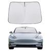 Titanium Silver Car Sunshade: Double Circle Insulation for Front Windshield Summer Protection