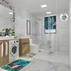 Digital Bathroom Shower Wall Clock, Waterproof Spray, Moisture-proof Meter, Moisture-proof, Large Screen Display, Calendar Month and Day, [4 Strong Su
