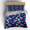 Flamingo Pineapple Leaf Design Bedding Duvet Cover Set Duvet Cover Pillowcases (1 * Duvet Cover 2 * Pillowcases, Without Duvet Insert)