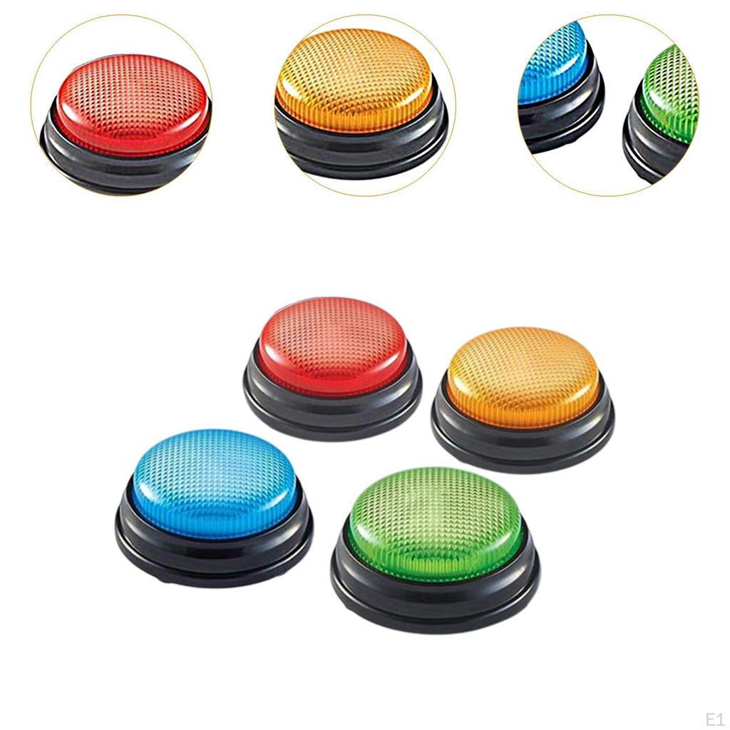 4x Quiz Game Beeper System Educational Toy Reusable Show Button for Family Contest