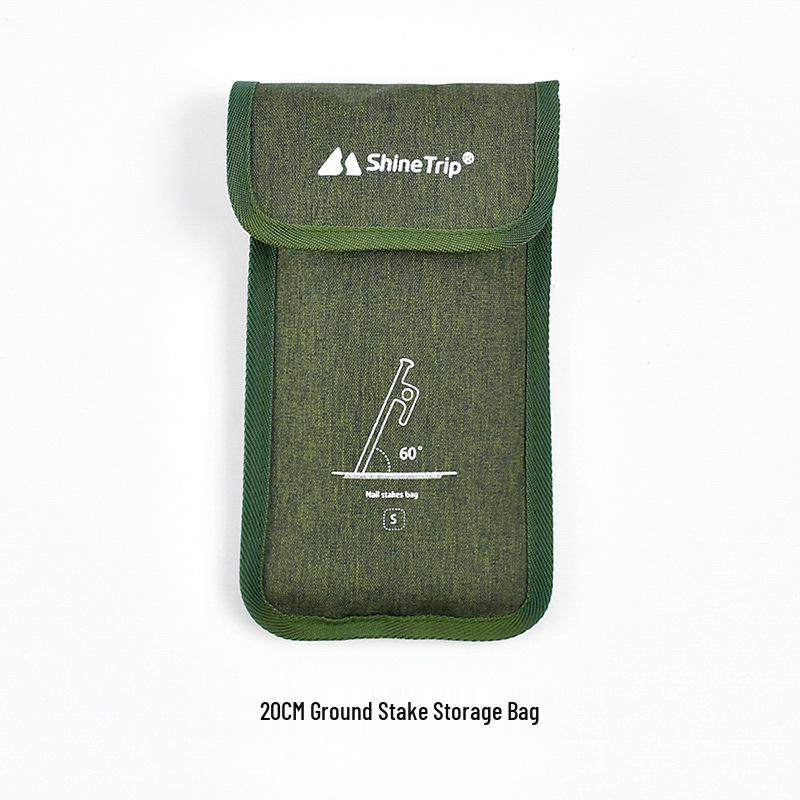 Tent Ground Stake Bag - 23cm Flip-top Oxford Cloth Camping Storage Bag