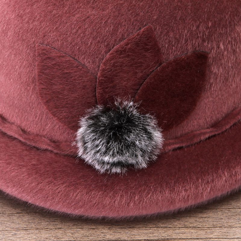 Elderly Hat Women's Autumn and Winter Woolen Top Hat Thickened Warm Grandma Hat Middle-aged Mother Basin Hat