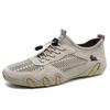 Summer New Men's Casual Sneaker plus Size Sewing Leather Mesh Shoes