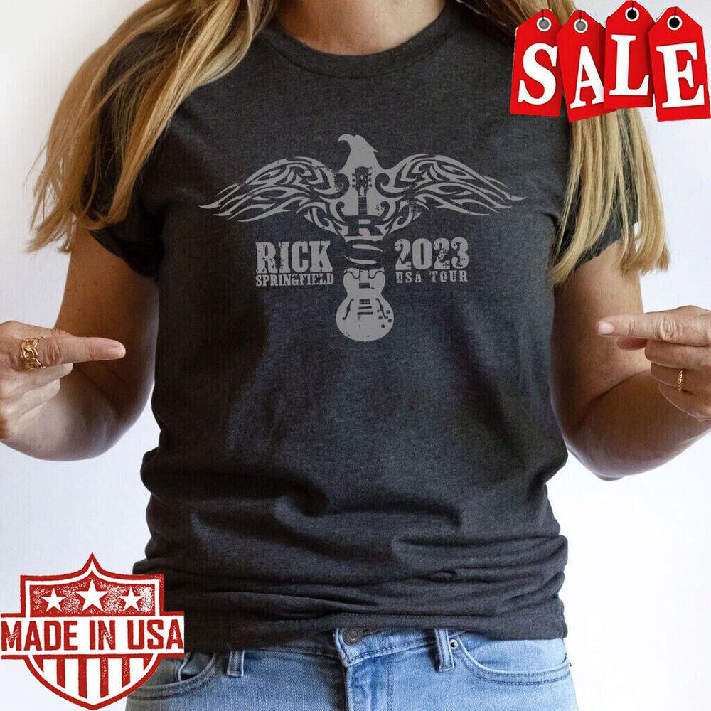 2023 VINTAGE SOFT RICK SPRINGFIELD LOGO UNISEX T-SHIRT Unisex T-Shirt XL